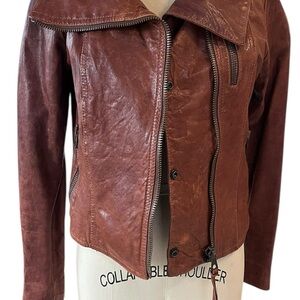 Smythe Women's Brown Leather Jacket